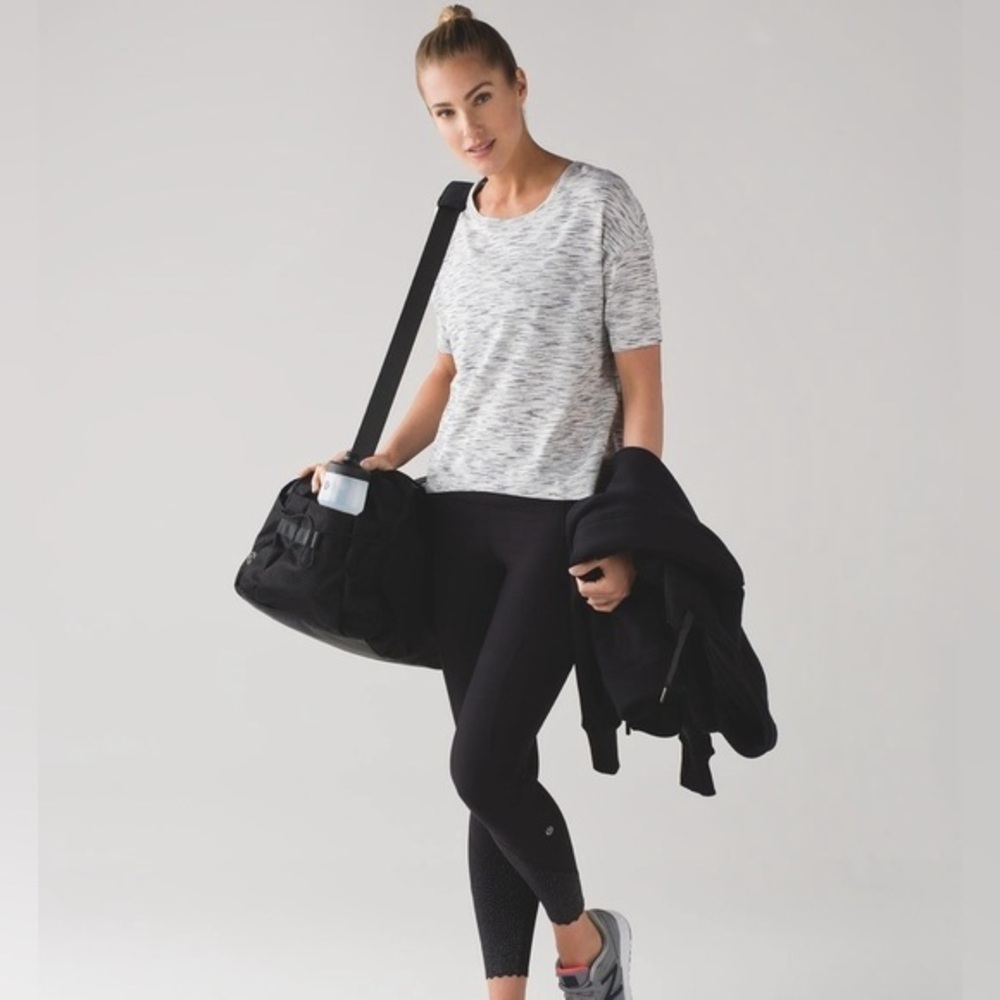 Lululemon Athletica | Run It Out Tee in Tiger Space Dye Balck White